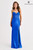 Faviana Blue prom dress, blue formal gown, blue semi formal gown, blue strapless dress, blue fitted dress, blue prom dress with side slit, gala dress, winter formals, elegant prom dress, sophisticated prom dress, perfect prom dress, teen school dance dress, dance dress, evening wear, evening dress,PROM AVENUE
