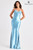Faviana Blue prom dress, blue formal gown, blue semi formal gown, blue strapless dress, blue fitted dress, blue prom dress with side slit, gala dress, winter formals, elegant prom dress, sophisticated prom dress, perfect prom dress, teen school dance dress, dance dress, evening wear, evening dress,PROM AVENUE
