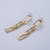 GOLD PLATED PAPER CLIP LINK EARRINGS 