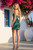 BEADED CORSET SATIN RUCHED MINI DRESS style R7067