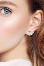 TATIANA☆[SILVER925] Rose and Leaf EarJacket Earring TATIANA☆[SILVER925] Rose and Leaf EarJacket Earring