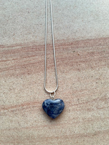 Sodalite Heart Pendant (Only Pendant)