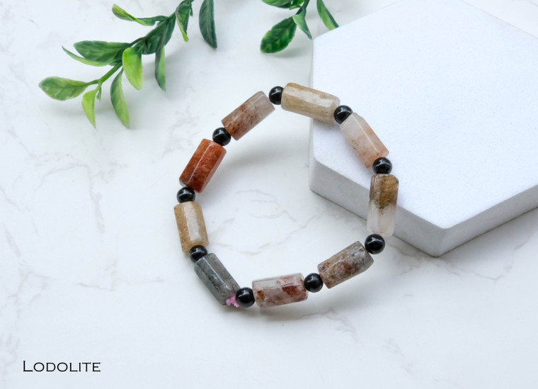 Lodolite Tube Bracelet