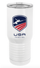 USA Fencing Polar Camel Stainless Steel 20 oz Travel Mug - White/Red/Blue