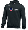 Nike Men's USA Fencing Club Horizontal Logo Fleece Pullover Hoodie - Black