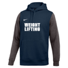 Nike Men's Weightlifting Club Fleece Color Block Hoodie  - Navy/Grey