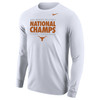 Nike Unisex Volleyball 2023 Women's National Champions Texas Longhorns Long Sleeve Tee - White