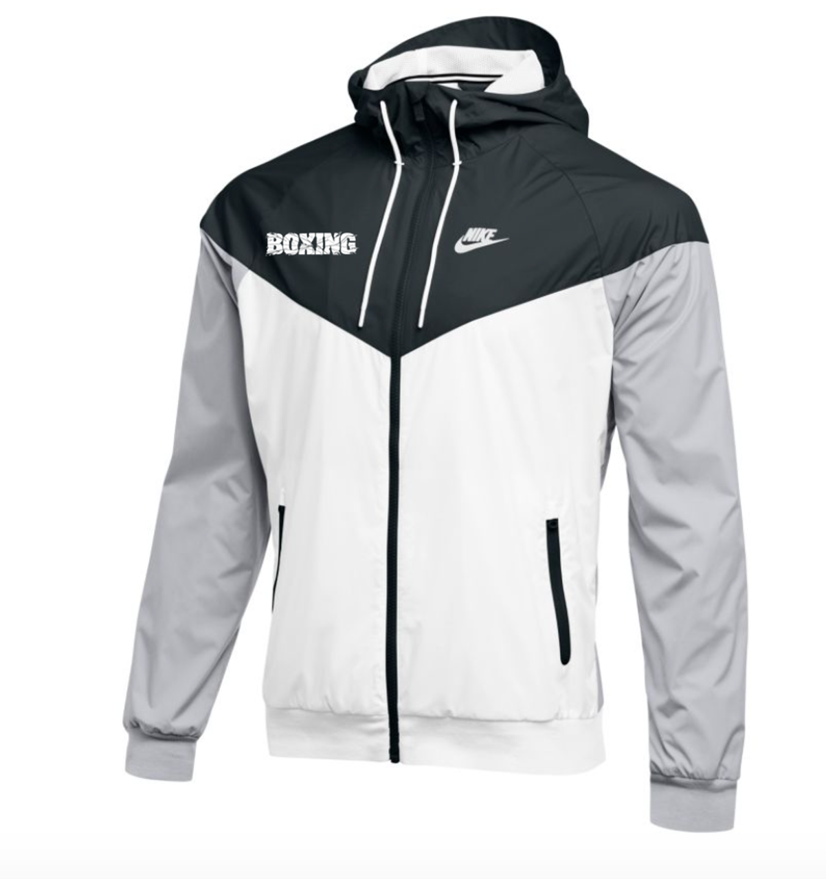 nike windrunner jacket black white