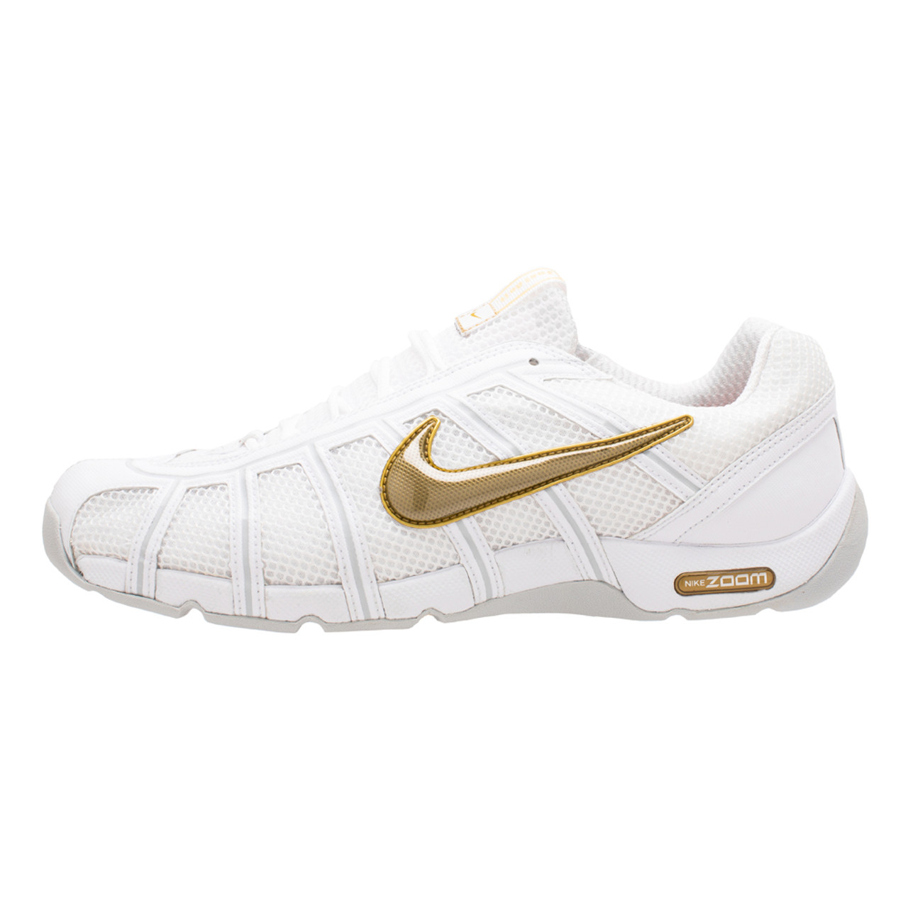 nike zoom gold and white