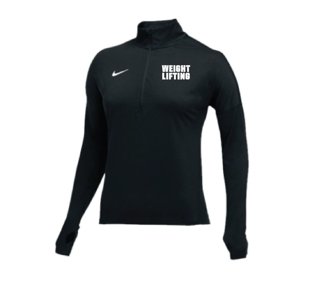 Nike Women's Weightlifting 1/2 Zip Dry Element Top - Black/White