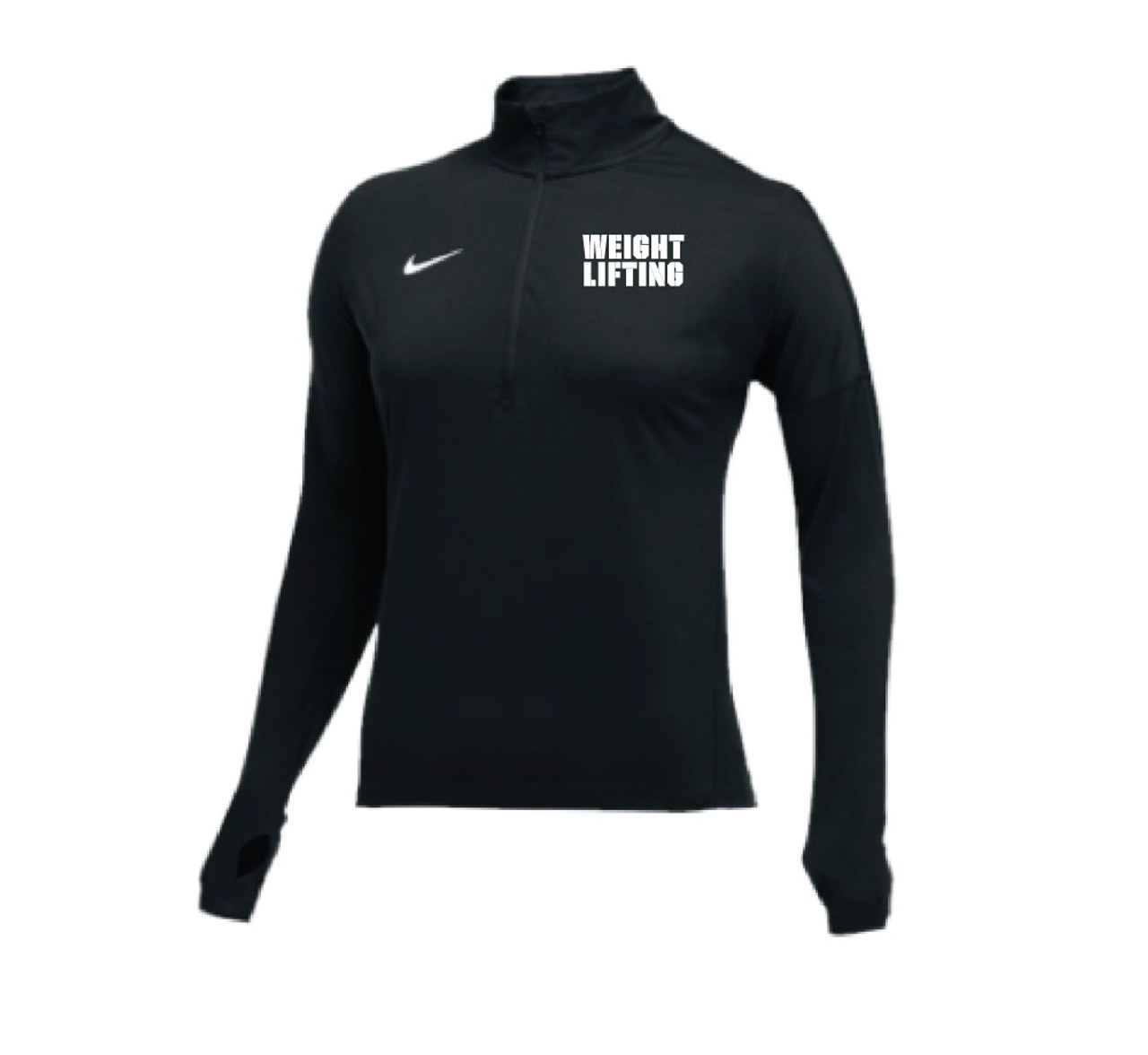 Nike Women S Weightlifting 1 2 Zip Dry Element Top Black White