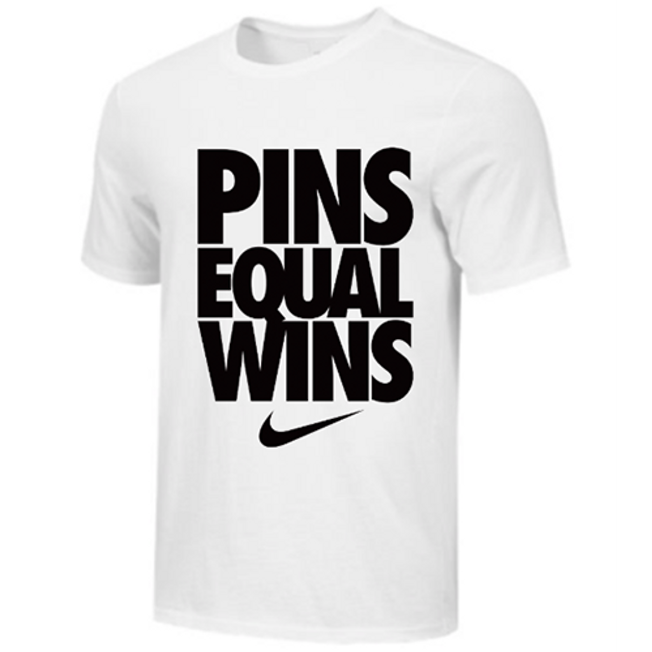 lote escribir promedio Nike Men's Wrestling Pins Wins Cotton Tee - White/Black