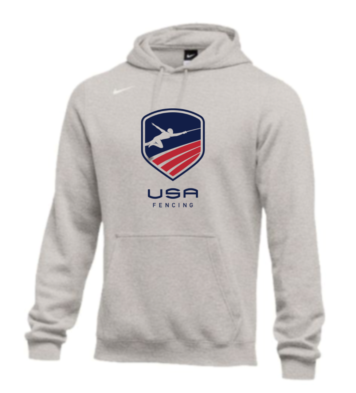 Nike Men's USAF Club Fleece Hoodie - Grey