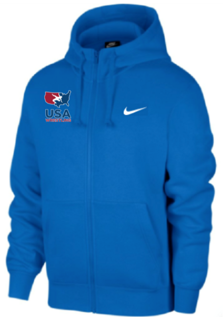 Nike Men's USAWR Club Fleece Full Zip Hoodie - Royal
