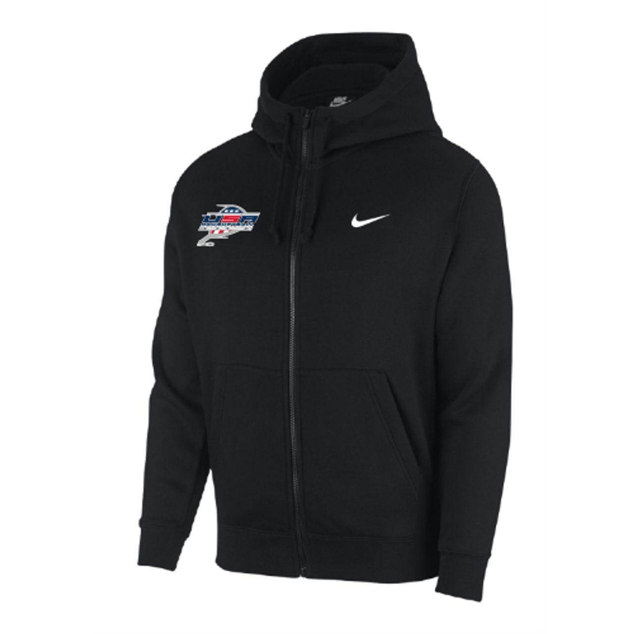 Nike Men's USA Racquetball Club Fleece Full Zip Hoodie - Black