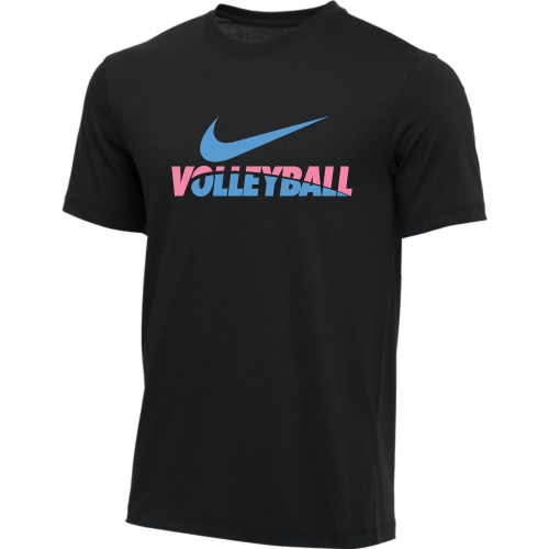 Volleyball Tee - Black/Pink/Blue