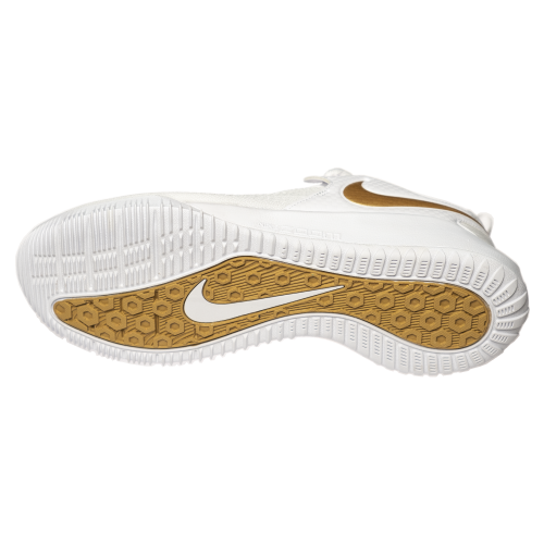 white and gold nike volleyball shoes