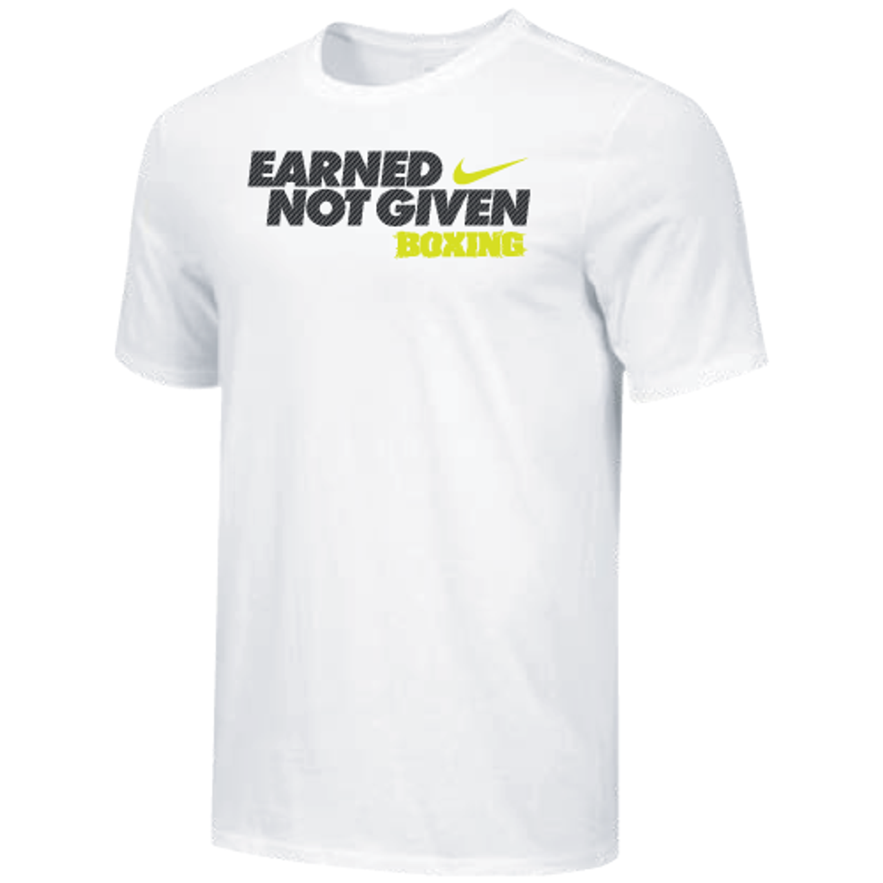 Nike Men's Boxing Earned Not Given Tee - White/Black/Yellow