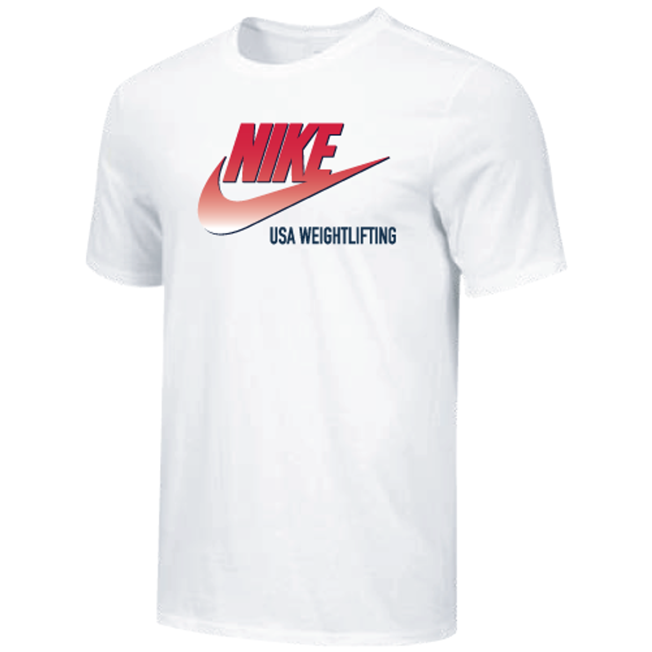 Mansión Cuaderno entrega Nike Men's USA Weightlifting Nike Swoosh Tee - White/Red/Blue
