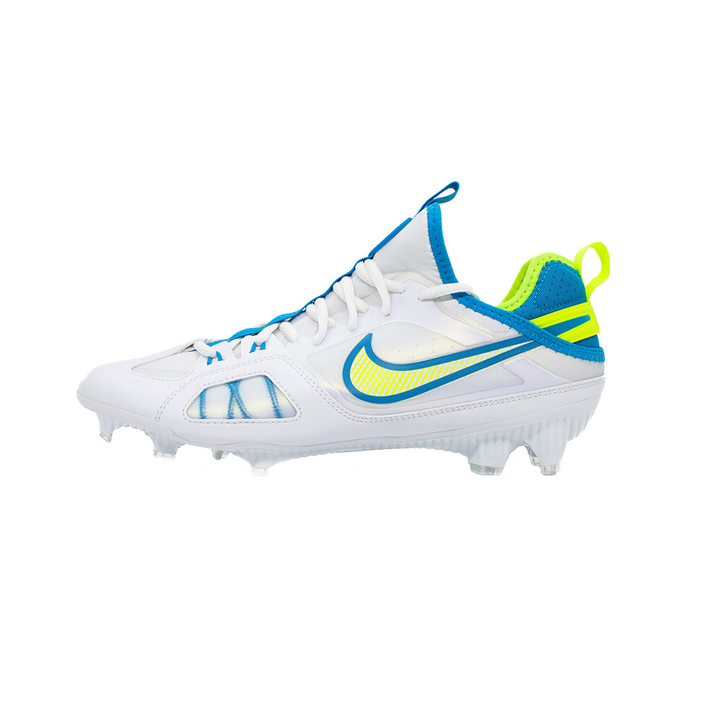 Nike Huarache 9 Varsity LAX SE Lacrosse Shoes - White/Vivid Blue