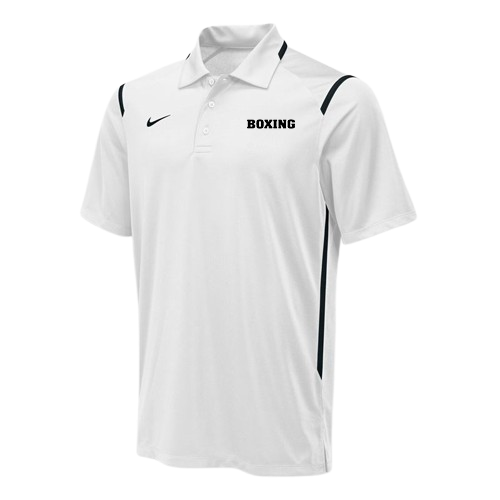 white nike dri fit polo