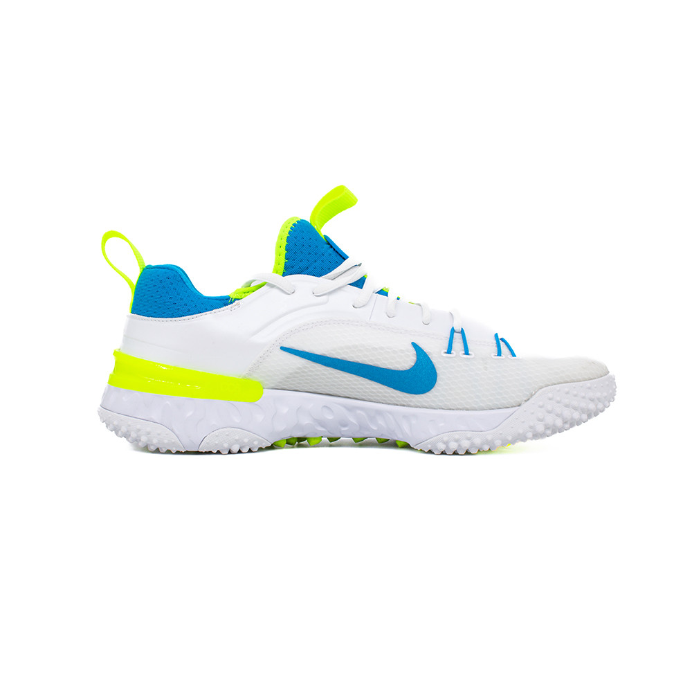Nike Huarache 9 Elite Turf LAX SE Lacrosse Shoes - White/Vivid