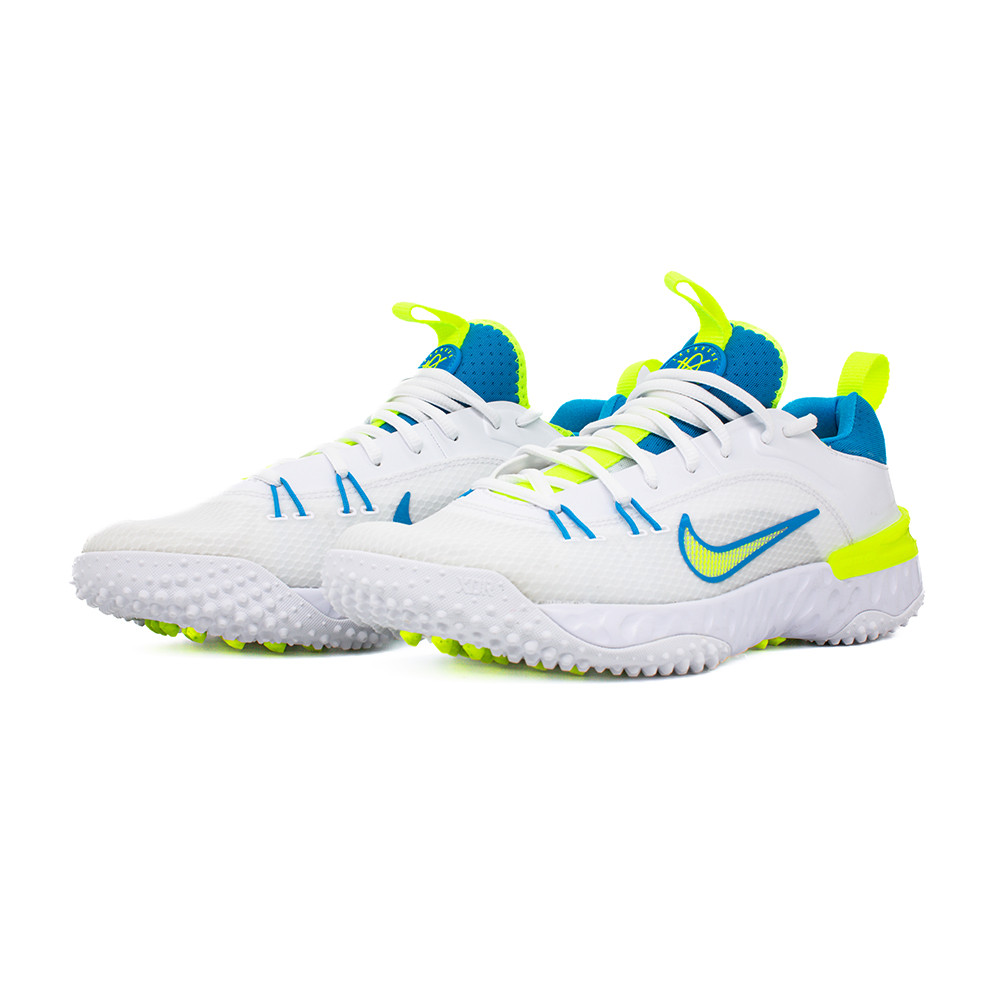 Nike Huarache 9 Elite Turf LAX SE Lacrosse Shoes - White 