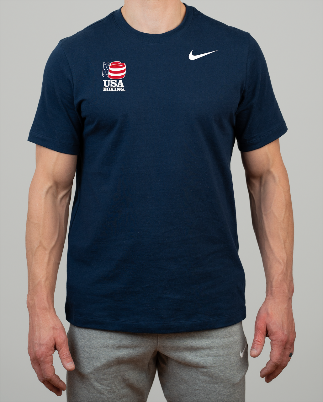 red and blue nike shirt