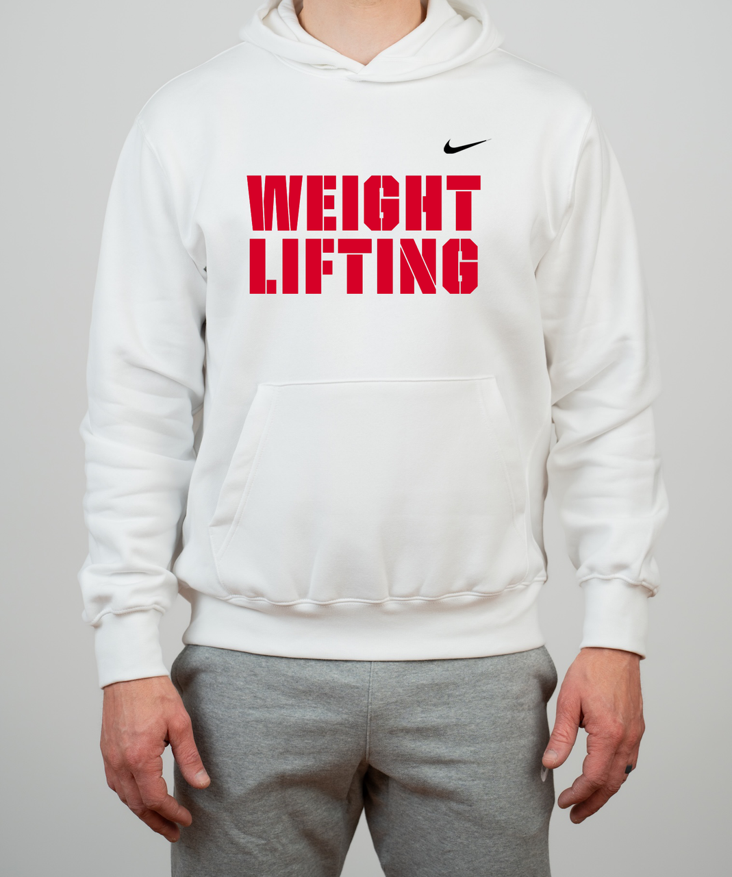 red and white nike hoodie
