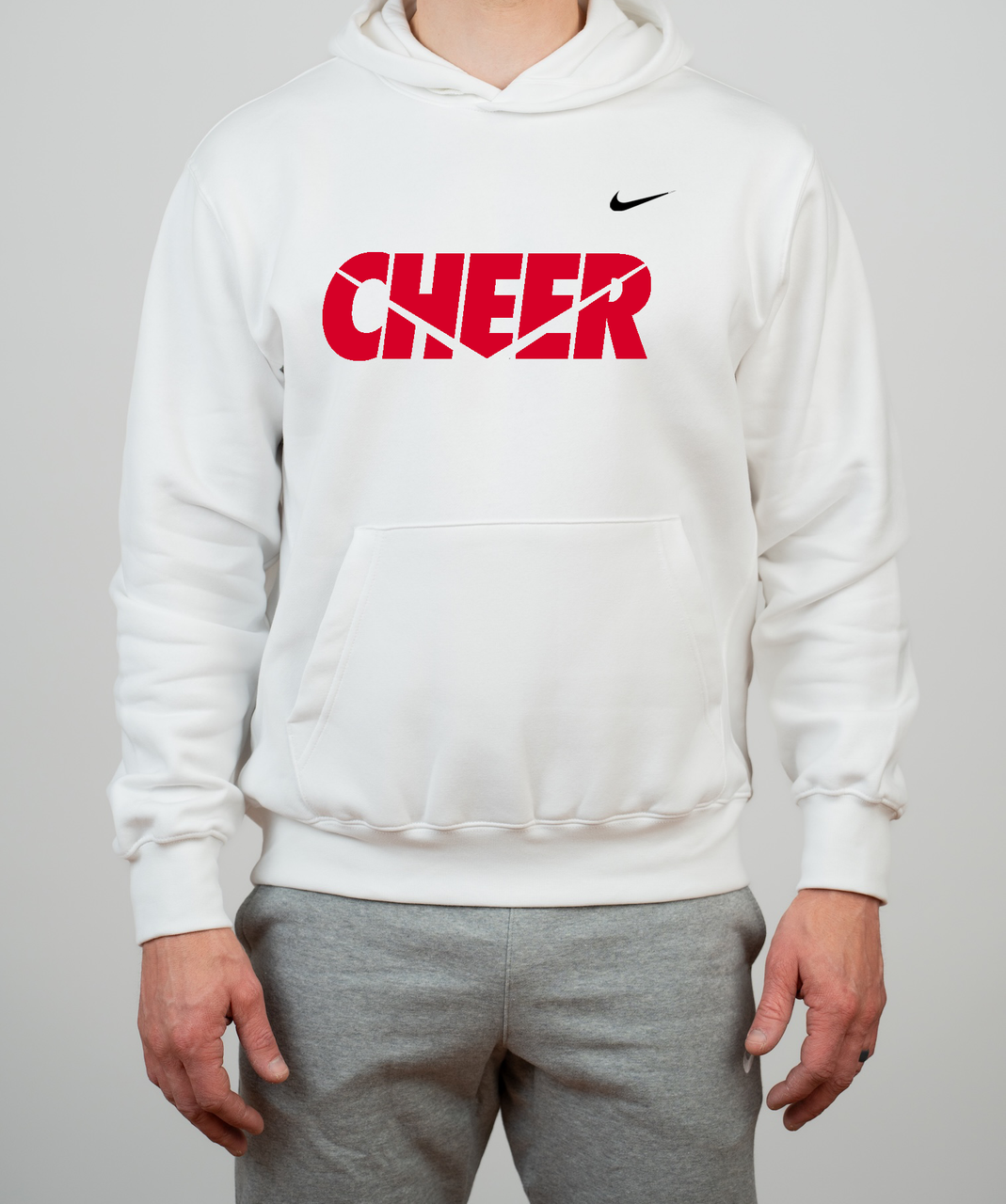 nike red and white hoodie