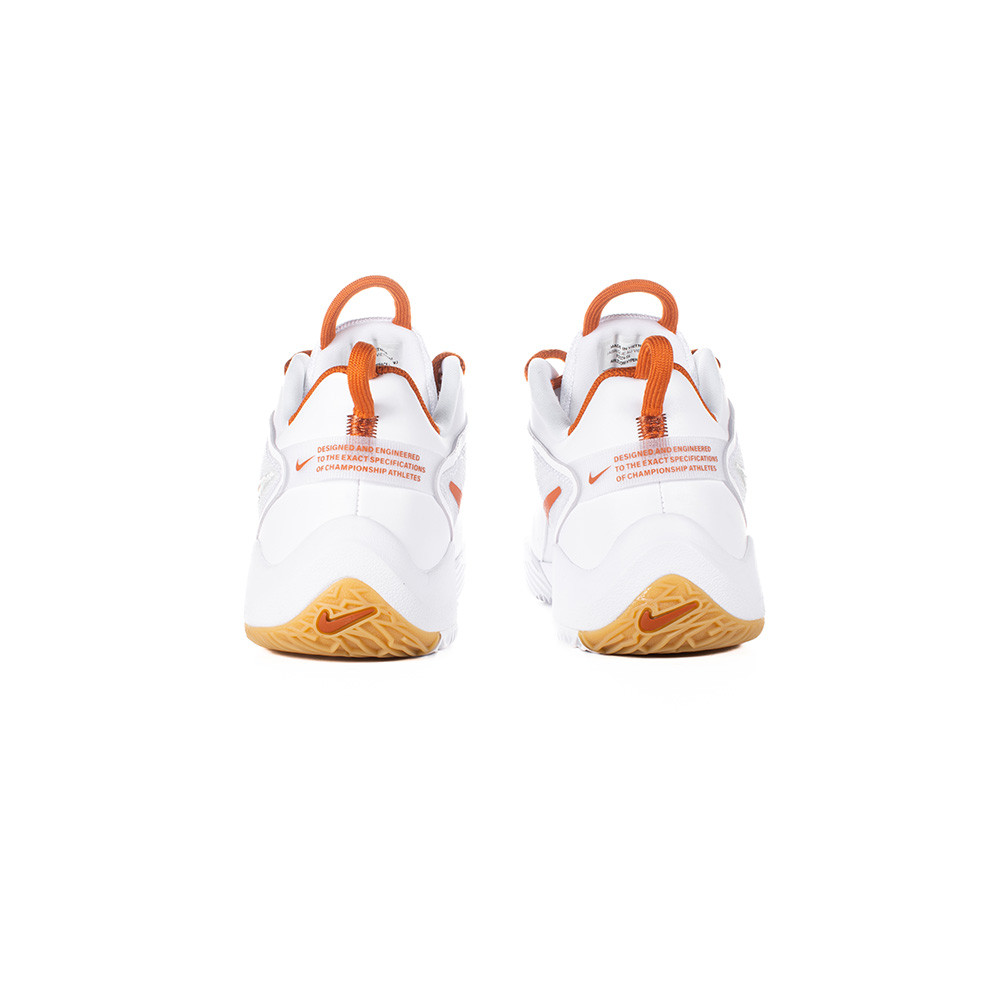 Nike Air Zoom Hyperace 3 Volleyball Shoes - White/Desert Orange