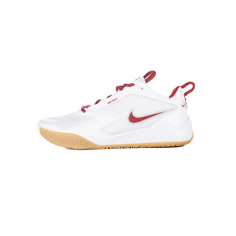 Nike Air Zoom HyperAce 3 White Team Crimson Volleyball FQ7074-100 - Men\'s Sz 10 Nike Zoom Hyperace 3 Volleyball Shoe - Unisex – All Volleyball main image 4