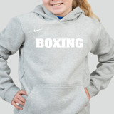 Nike Youth Boxing Pullover Club Fleece Hoodie - Grey/White