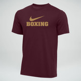 Nike Men's Boxing 100% Cotton Crew Tee - Maroon