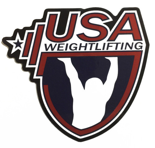 USA Weightlifting 4.5 Inch Vinyl Sticker - Red/White/Blue