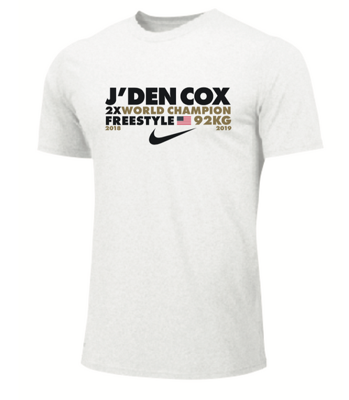 Nike Men's Wrestling J'den Cox Champ Tee - White/Gold