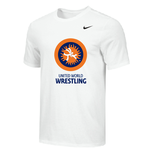 Nike Men's UWW Circle Logo Tee - White/Orange/Blue