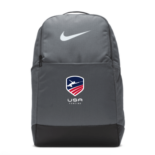 Nike USA Fencing Brasilia 9.5 Training Backpack - Flint Grey/Black/White