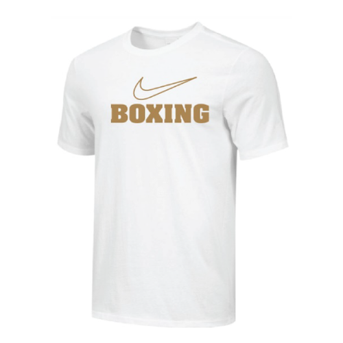 Nike Men's Boxing Gold Swoosh Tee - White/Gold