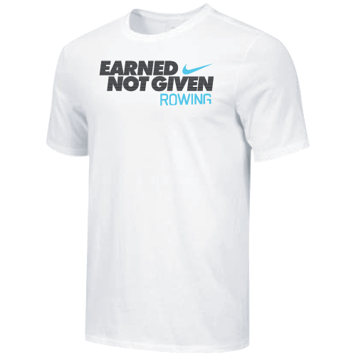 Nike Men's Rowing Earned Not Given Tee - White/Black/Blue