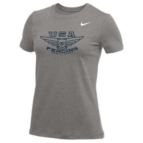 Nike Women's USA Fencing Legends of the Piste Tee - Grey/Navy