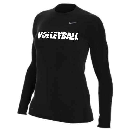 Nike Women's Volleyball Legend LS Crew - Black/Black/Cool Grey