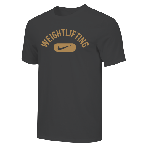 Nike Men's Weightlifting Swoosh Tee - Black/Gold