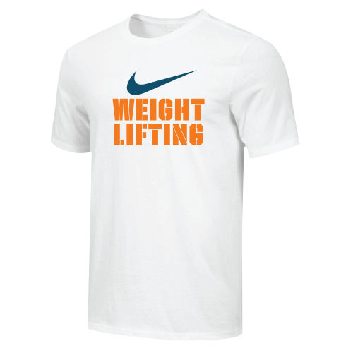 Nike Men's Weightlifting Stacked - White/Dark Teal/Orange