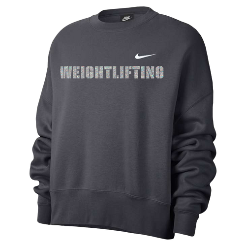 Nike Women’s Weightlifting Fleece Trend Crew - Anthracite/White