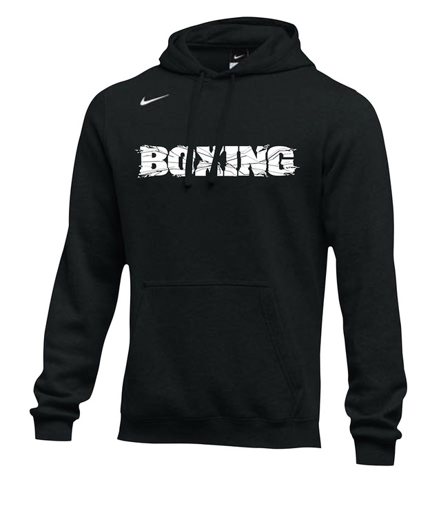 Nike Men's Boxing Shattered Logo Club Fleece Hoodie - Black/White