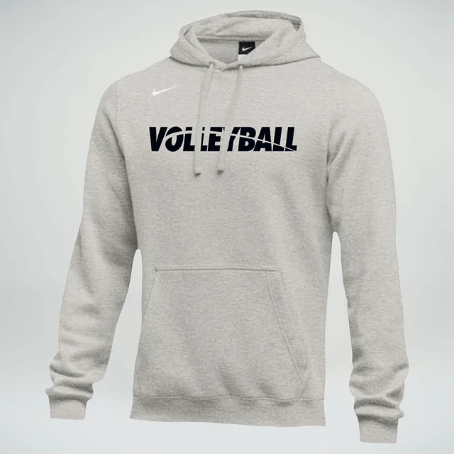 Nike Men's Volleyball Club Fleece Hoodie - Grey/Black