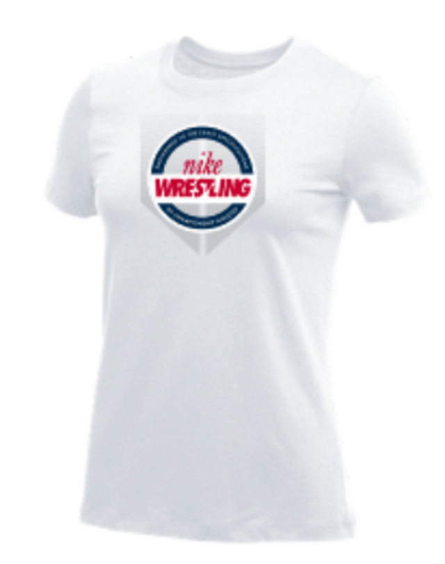 Nike Women's Wrestling Shield Tee - White Nike Women's Wrestling Shield Tee - White