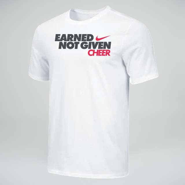 Nike Men's Cheer Earned Not Given Tee - White/Black/Red