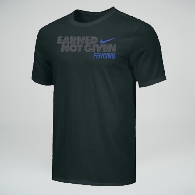 Nike Men's Fencing Earned Not Given Tee - Black/Grey/Blue